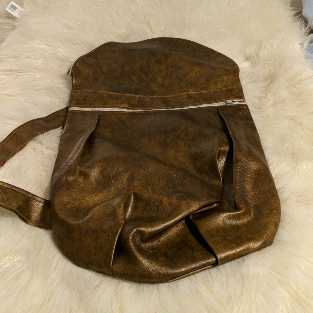 Extra large vintage duffle bag with scrap